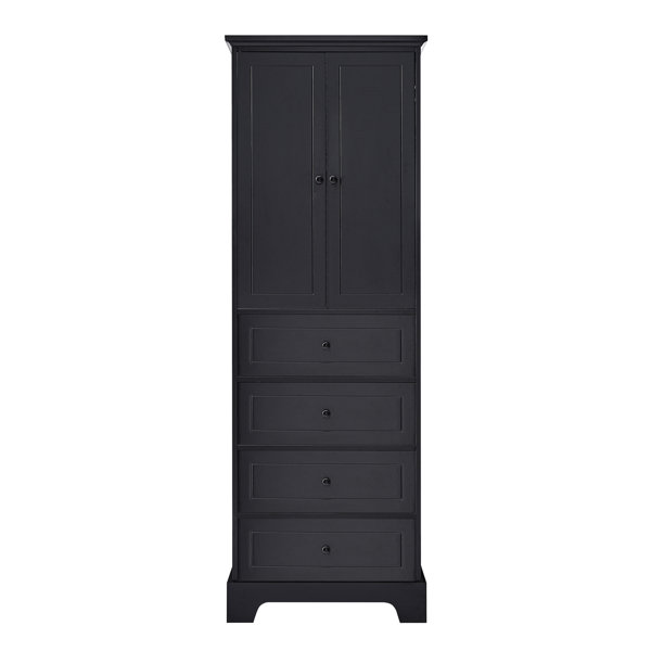 Alcott Hill® Chauncy Armoire with 4 Drawers,Black Storage Wayfair